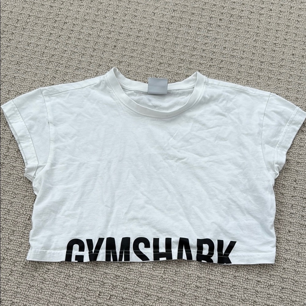 Gymshark White Tee with Black Logo